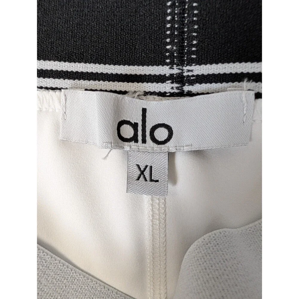 Alo Yoga Airbrush High-Waist Heart Throb Ankle Leggings XL White/Black